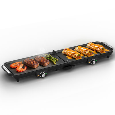 Green4ever 1600W Electric Griddle With Dual Cooking Zones