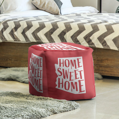 East Urban Home Home Sweet Arizona Cube Ottoman