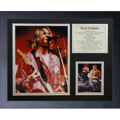 Legends Never Die Kurt Cobain Framed Memorabilia