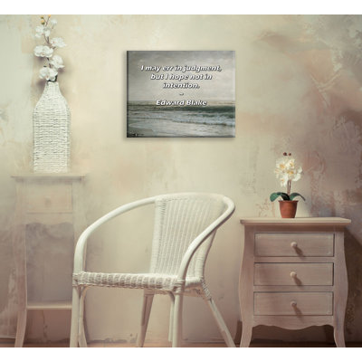 Astoria Grand Gallery Wrapped Canvas By Edward Blake: "I may err in judgment, but I hope not in inten