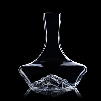 Prep & Savour Iceberg Wine Decanter Set With Aerator Filter,Drying Stand And Cleaning Beads,Red Wine Carafe,Wine Aerator,Wine Gift,100% Hand Blown Lead-Free Crystal