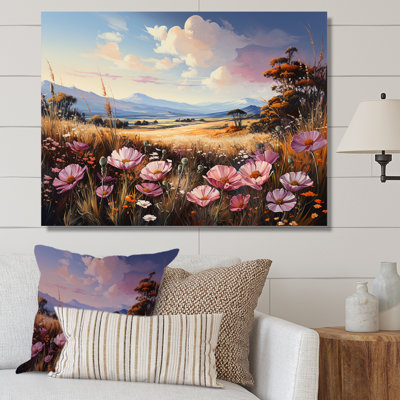 Millwood Pines Colorful Purple Flower Filed In Nevada Prairies I