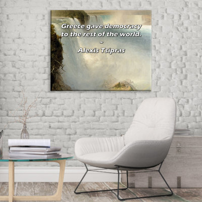 Astoria Grand Gallery Wrapped Canvas By Alexis Tsipras: "Greece gave democracy to the rest of the wor