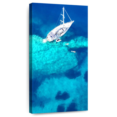 Breakwater Bay Docked Boat In The Caribbean