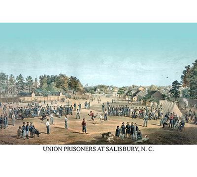 Buyenlarge Union Prisoners at Salisbury, N.C by Act. Major Otto Boetticher - Graphic Art Print