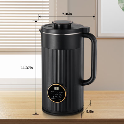 FOHERE 6 In 1 Nut Milk Maker Blender, 35oz Homemade Soy, Almond, Oat, Coconut, Plant Based And Non Dairy Beverages, Automatic Soybean Machine With Delay Star
