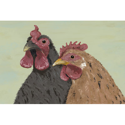 Rosalind Wheeler Four Roosters Brown Chickens