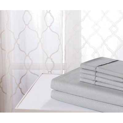 Bamboo Comfort Bamboo Luxury Chevron Embossed 4-Piece Sheet Set