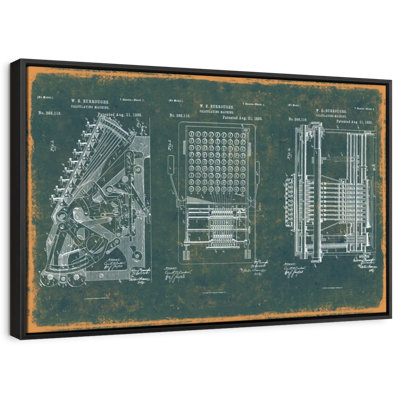 17 Stories " Calculating Machine Teal Patent "