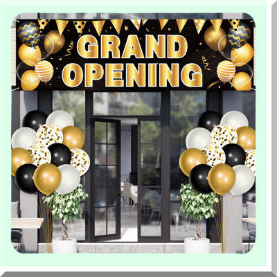 MODAIO Grand Opening Party Decorations Kit with Banner and Balloons