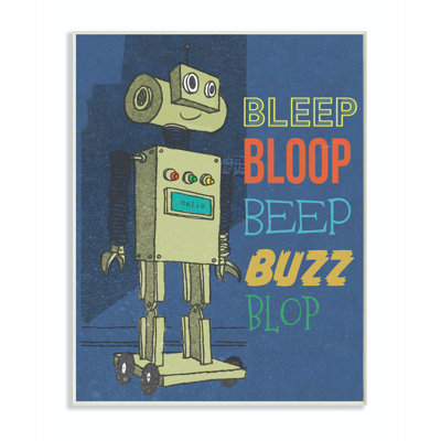 Zoomie Kids Ridgewood Beep Bloop Cartoon Robot Art