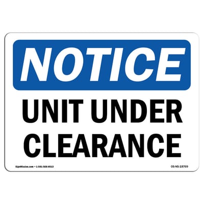 Unit under Clearance