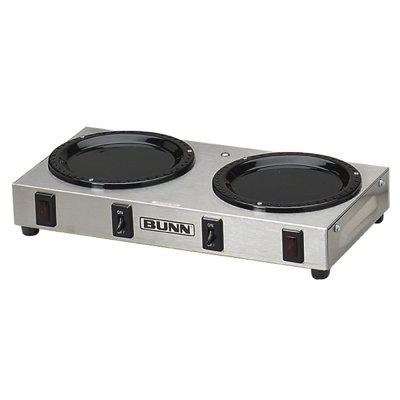Bunn 2 Station Coffee Warmer, 14"x7"x2-1/2", Stainless Steel