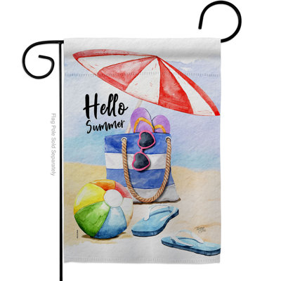 Breeze Decor Hot Beach Day Garden Flag Coastal 13 X18.5 Inches Double-Sided Decorative House Decoration Yard Banner
