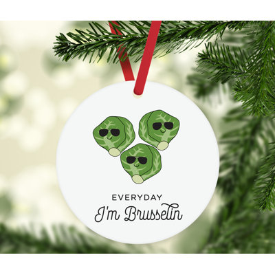 The Holiday Aisle® Funny Food Pun Brussel Sprouts Holiday Shaped Ornament