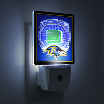 YouTheFan NFL Baltimore Ravens Stadium View Night Light