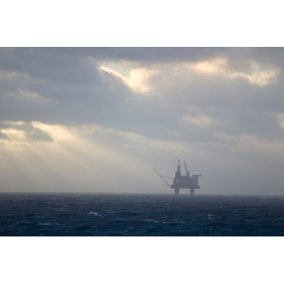 Breakwater Bay Oil Rig at Sea by Mikeuk