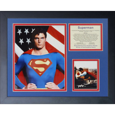 Legends Never Die Superman Framed Memorabilia