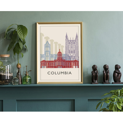 Ebern Designs Columbia Illustration US Cities Poster, Unframed Print, Missouri State Wall Art Poster