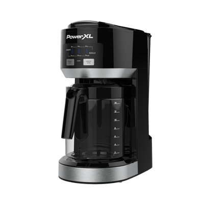 BLACK+DECKER Dual Brew 14-Cup Carafe Single Serve Coffee Maker, Auto-Clean, Compact Design, K-Cup & Reusable Ground Filter Compatible with 70 oz.