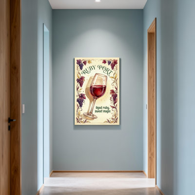 Astoria Grand Fashion Ruby Port Wine Glass Grape Vine Pattern