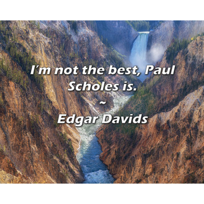 Trinx Edgar Davids Quote: I’m not the best, Paul Scholes is.
