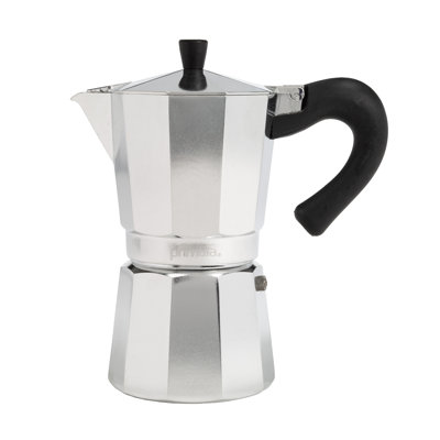 Primula's Classic Aluminum Moka Pot Stovetop Espresso Maker, 6-cup, Chrome
