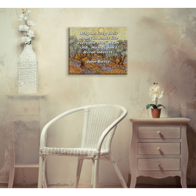Trinx ArtsyQuotes Gallery Wrapped Canvas By John Bierce: "Dragons keep their money in banks like everyone else," Avah said. "Hoards don’t accrue interest."
