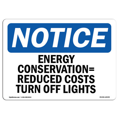 SignMission Energy Conservation Reduced Costs Turn Sign