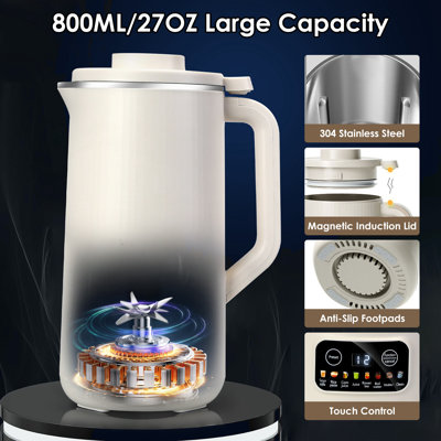 iMounTEK 27OZ Nut Milk Maker with 12Hours Delay Function Self-Cleaning