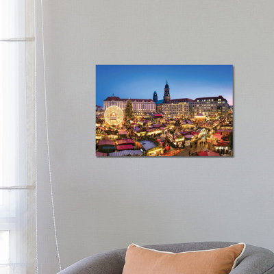 East Urban Home The Striezelmarkt Christmas Market In Dresden, Saxony, Germany - Wrapped Canvas Print