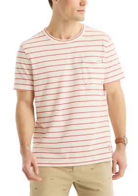 Nautica Men's Jeans Co. Striped Linen Crewneck T-Shirt
