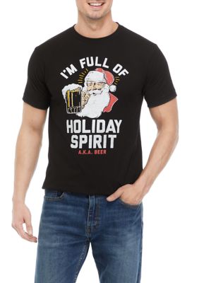 Fifth Sun Men's Short Sleeve Full of Holiday Spirit Graphic T-Shirt