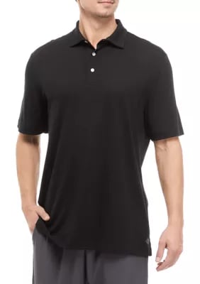 ZELOS Men's Short Sleeve Brushed Polo Shirt