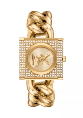 Michael Kors Women's Stainless Steel Perfect Crystal Drops Watch, Gold