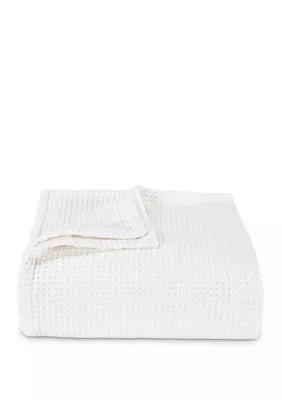 Vera Wang Waffleweave Bedding Collection, White, Full/Queen