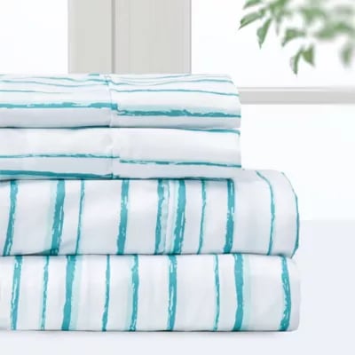 Pointehaven Microfiber Printed Sheet Sets, Queen