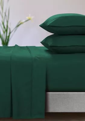 Tribeca Living Microfiber Extra Deep Pocket Sheet Set, Green, Queen
