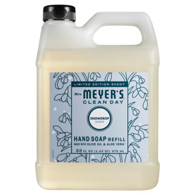 Mrs. Meyer's Snowdrop Scent Hand Cleaner Refill 33 fl oz