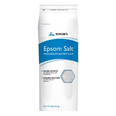 Swan Epsom Salt - 4 lb Bag for Relaxation and Relief