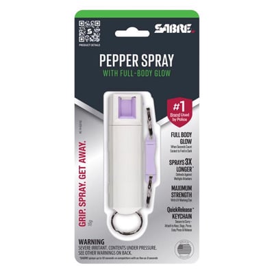 Sabre White Plastic Pepper Spray