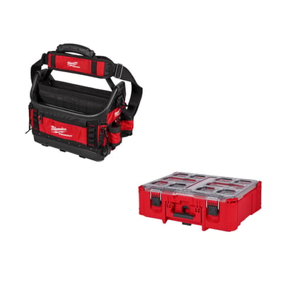 Milwaukee PACKOUT 15 in Structured Tote and Deep Organizer