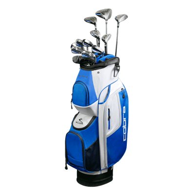 FLY-XL 13-Piece Complete Set w/ Steel Shafts & Cart Bag, Black/Blue – Cobra Golf Clubs