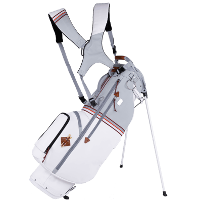 Mid-Stripe Double Strap 2023 Stand Bag, White/Grey – Sun Mountain Golf