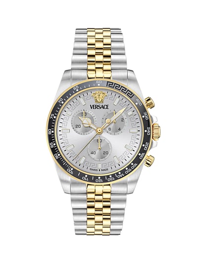 Versace Men's Greca Chrono Wave Two-Tone Stainless-Steel Bracelet Watch/43MM - Two Tone