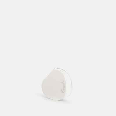 White Glitter Heart Compact by Coach Outlet