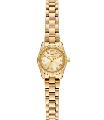 Michael Kors Women's Lexington Three-Hand Gold-Tone Stainless Steel Bracelet Watch
