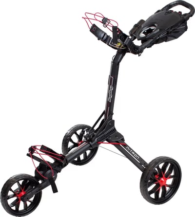 Bag Boy Nitron Auto-Open Push Cart, Black/Red