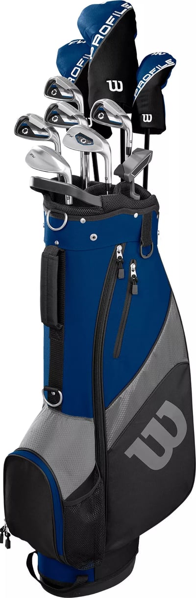 Wilson Senior Profile SGI 14-Piece Complete Set, Right Hand, Men's, Black/Navy