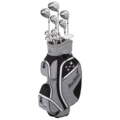 Tour Edge Lady Edge Women's 11-Piece Complete Set, Right Hand, Black/White